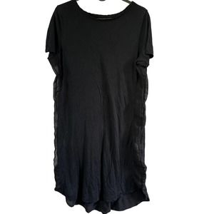 AllSaints Women Black Short Sleeve Tee Dress Size 8